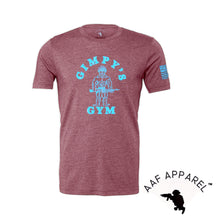 Load image into Gallery viewer, Gimpy's Gym Maroon & Blue Tee