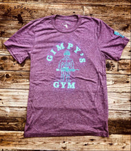 Load image into Gallery viewer, Gimpy's Gym Maroon & Blue Tee