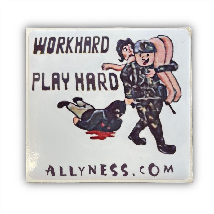 Work Hard Play Hard Sticker