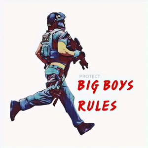 'Big Boys Rules' Artwork Print
