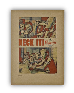 'Neck It! Ice Cold Beer' Artwork Print
