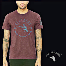 Load image into Gallery viewer, Logo Allyness Maroon &amp; Blue Tee