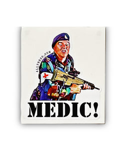 Witty Combat Medic Sticker
