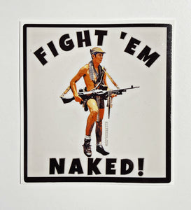 Naked fighting Sticker