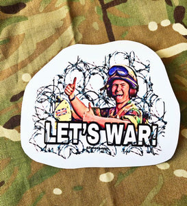 Lets War thumbs Up sticker